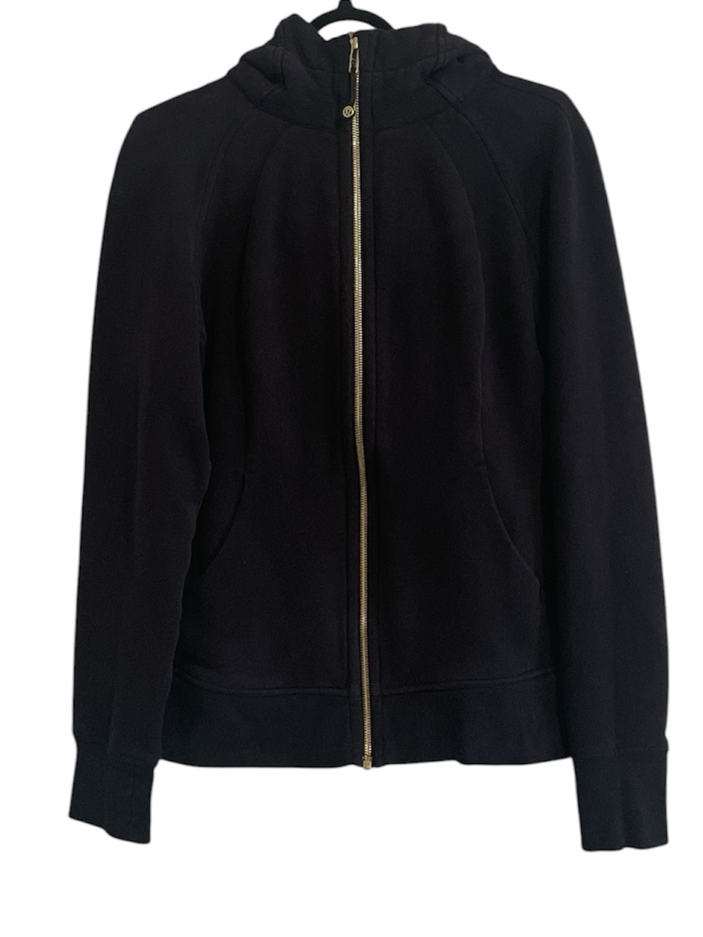 Lululemon Scuba Full Zip Hoodie Black / Gold Hardware Size 10 - Picture 3 of 6